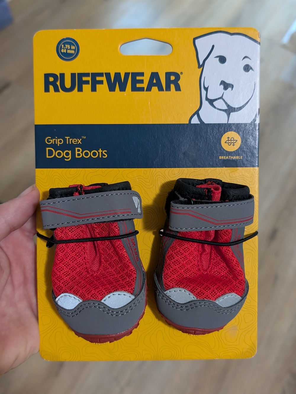 Ruffwear Grip Trex Dog Boots — Red Sumac Size 1.75"